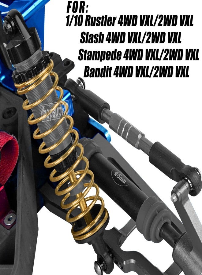 hopsupRC RC Upgrades Parts Aluminum Front Rear Assembled Full Metal Shocks for 1/10 Rustler/Slash/Stampede/Bandit VXL 4X4 4WD 2WD,Shocks Absorber Damper Full Big Bore,Titanium(4PCS) - Image 2